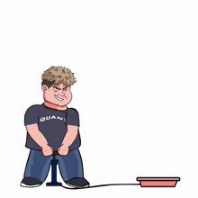 a cartoon of a man pumping up a green object with the words pump it above him