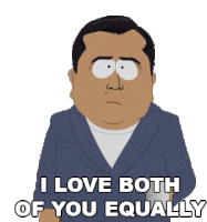 I Love Both Of You Equally South Park Sticker