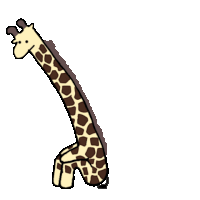 a drawing of a giraffe with chinese writing on the bottom of it