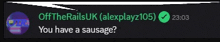 a screenshot of a text message from alexplayz105