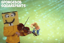 Spongebob Squarepants Rob Landes GIF - Spongebob Squarepants Rob Landes Playing Violin GIFs