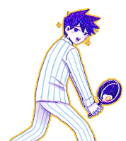 a drawing of a boy in pajamas holding a frying pan with eggs in it