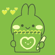 Green Bunny Rabbit GIF - Green Bunny Rabbit Heart GIFs