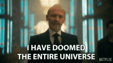 I Have Doomed The Entire Universe Reginald Hargreeves GIF - I Have Doomed The Entire Universe Reginald Hargreeves Colm Feore GIFs