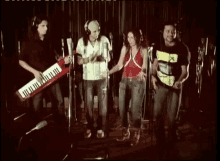 band performing