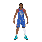 a basketball player wearing a thunder 22 jersey