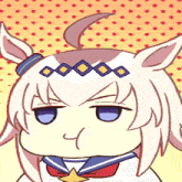 a cartoon drawing of a girl with a star on her sailor uniform
