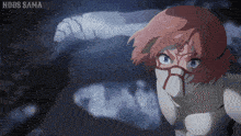 a picture of a girl with a mask and the words ndds sama below