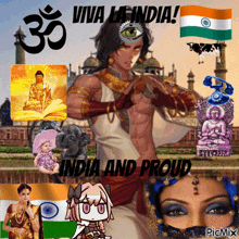 a collage of images with the words viva la india india and proud on the bottom