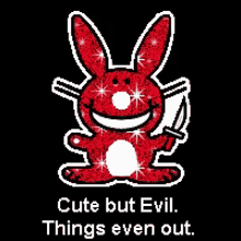 Cute But Evil Bunny GIF