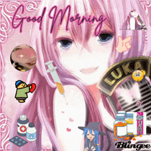Good Morning Megurine Luka GIF - Good Morning Megurine Luka Megurina Luka Vocaloid GIFs