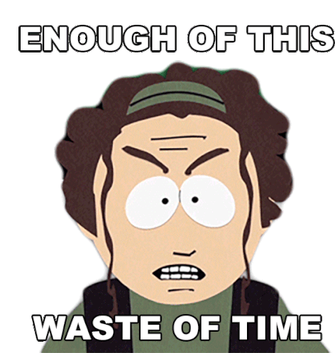 Enough Of This Waste Of Time Elder Garth Sticker - Enough Of This Waste Of Time Elder Garth South Park Stickers