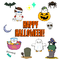 Halloween Spooky Sticker - Halloween Spooky Pumpkin Stickers