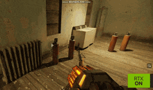 a video game with rtx on displayed