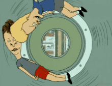 beavis and butthead spin spinning around