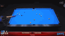 a pool table with oscar dominguez 3 and 2 james aranas on the scoreboard