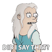 Did I Say That Bean Sticker - Did I Say That Bean Disenchantment Stickers