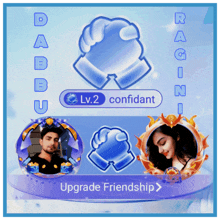 an advertisement for a game that says upgrade friendship on it