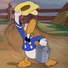 Donald Duck Straw Hat GIF - Donald Duck Straw Hat Feeling Good GIFs