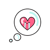 Object Heart Sticker - Object Heart Sad Stickers