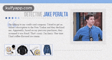 a picture of a man named jake peralta
