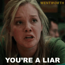 Youre A Liar Sophie Donaldson GIF - Youre A Liar Sophie Donaldson Wentworth GIFs