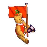 Teddy Bear With Flag Morocco Flag Sticker