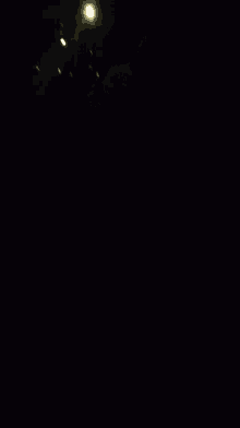 a black background with a few yellow lights on it