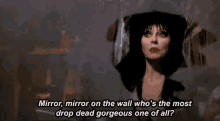 elvira mistress of the dark mirror mirror mirror mirror on the wall whose the most drop dead gorgeous of them all