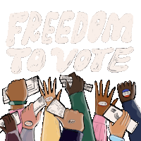 Freedom To Vote Voter Registration Sticker - Freedom To Vote Voter Registration Right To Vote Stickers