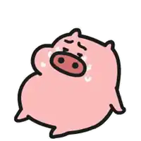 a cartoon pig is laying down and crying with its eyes closed .