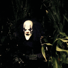 a blurred image of a scarecrow with the words fear farm below him