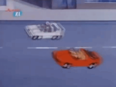 Turbo Teen does a wheelie and a U-turn