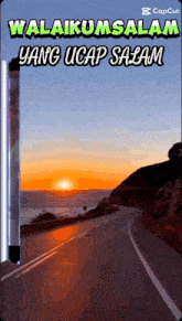 a picture of a road with the words " selamat yang ucap salam "