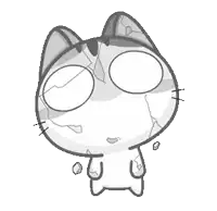 a black and white drawing of a cat with glasses