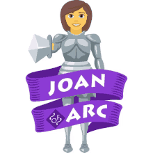 joan of arc woman power joypixels warrior heroine