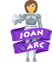 Joan Of Arc Woman Power Sticker - Joan Of Arc Woman Power Joypixels Stickers