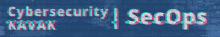 a blue background with the words cybersecurity secops kayak kayak