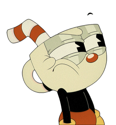 Cross Arms Cuphead Sticker - Cross Arms Cuphead The Cuphead Show Stickers