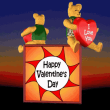 Happy Valentines Day Valentines Day Teddy Bears GIF - Happy Valentines Day Valentines Day Teddy Bears Teddy Bears With Hearts GIFs