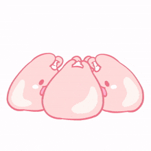 gummy rabbit pink chatting friends