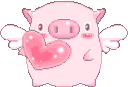 Cute Piggy Pink Sticker - Cute Piggy Pink Angel Stickers