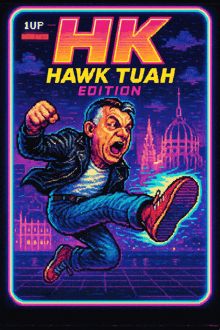a poster for hawk tuan edition shows a man kicking