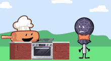 a cartoon character with a chef 's hat and a spider 's head