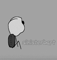 a drawing of a stick figure with the name sinisterbart written on the bottom