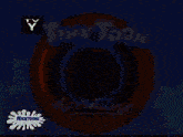 a tiny toon adventures logo with a blue background