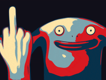 Middle Finger Mr Frog GIF - Middle Finger Mr Frog Smiling Friends GIFs