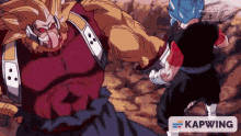 a couple of cartoon characters are fighting each other and the word kapwing is on the bottom