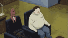 fat guy anime peace out