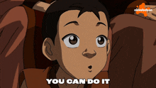 a cartoon of a boy with the words you can do it on the bottom